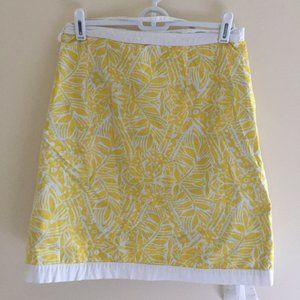 Reversible Lilly Pulitzer Yellow and Blue Butterfly Wrap Skirt